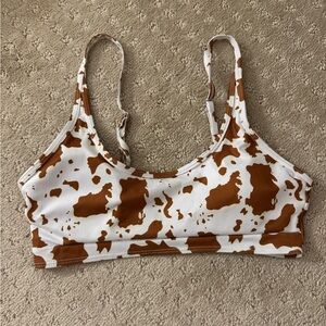 women's cow print bikini top